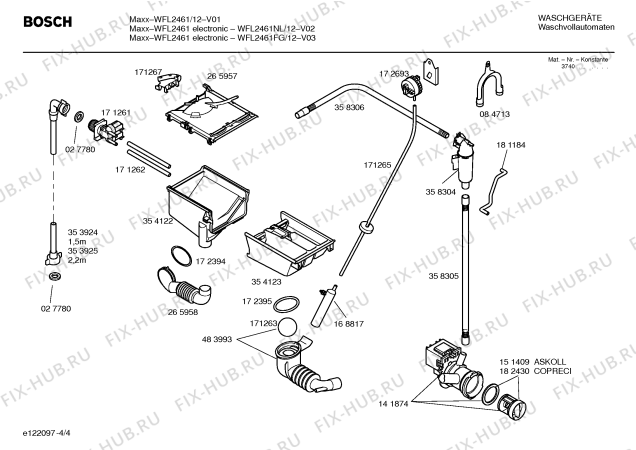 Взрыв-схема стиральной машины Bosch WFL2461NL Maxx WFL2461 electronic - Схема узла 04