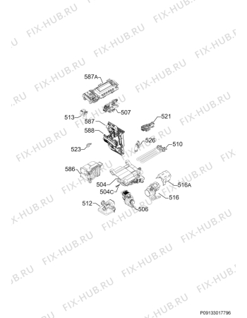 Схема №3 L75370TLE с изображением Декоративная панель для стиралки Aeg 140040460028
