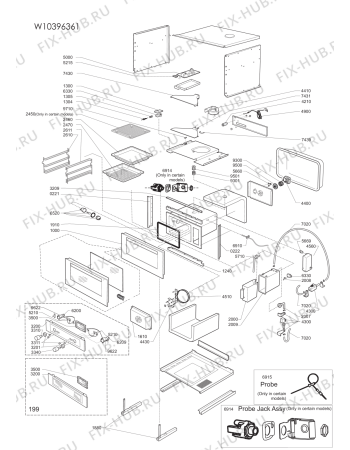 Схема №1 AMW 583 IX с изображением Дверца для духового шкафа Whirlpool 480121103644