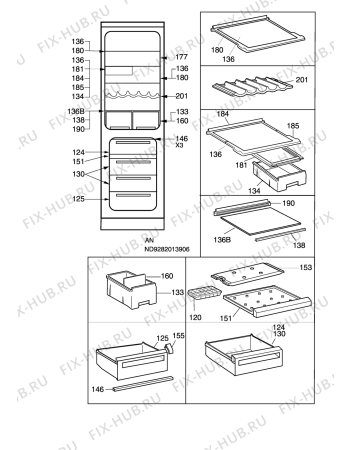 Взрыв-схема холодильника Electrolux ER8998B - Схема узла C10 Interior