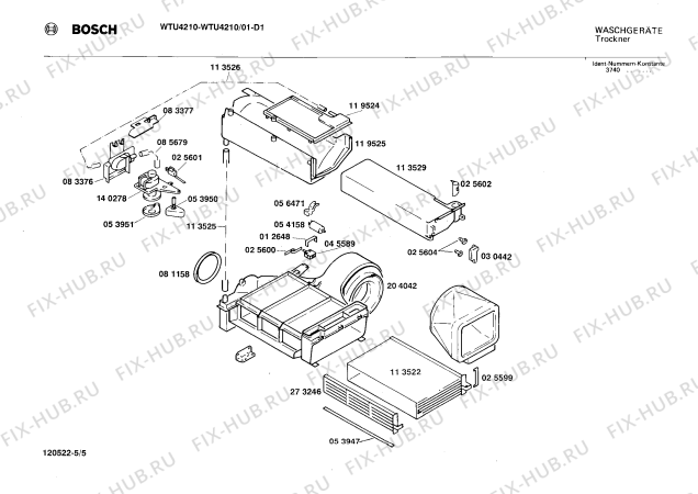 Схема №1 WTU4210 с изображением Ручка для электросушки Bosch 00087806