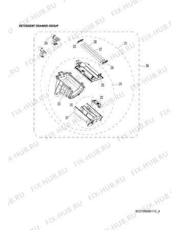 Схема №5 AWG 6122 BS с изображением Клавиша для стиральной машины Whirlpool 482000006060