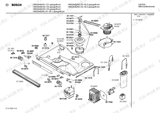 Взрыв-схема микроволновой печи Bosch HMG8482NL - Схема узла 04