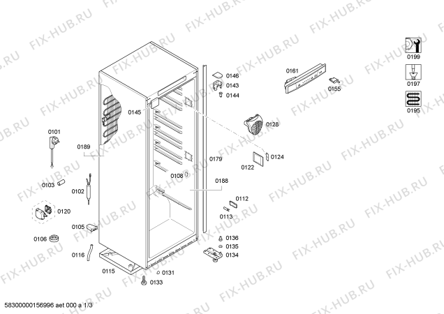 Схема №3 KS38RV74GB iQ300 с изображением Дверь для холодильника Siemens 00710213