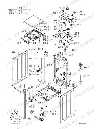 Схема №1 AWT 2265 с изображением Обшивка для стиральной машины Whirlpool 481245210791