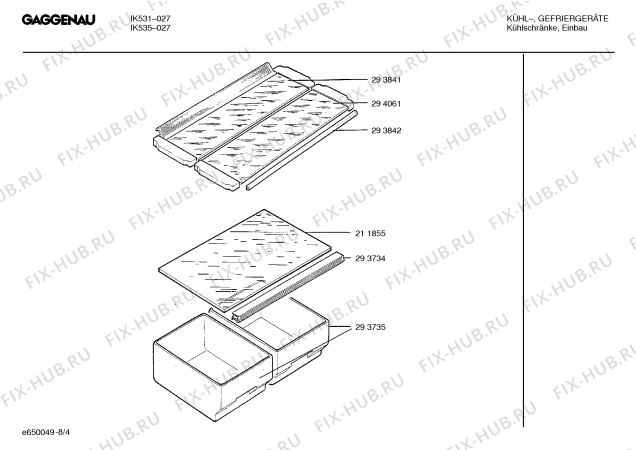 Схема №6 IK535027 с изображением Инструкция по эксплуатации Gaggenau для холодильной камеры Bosch 00520522