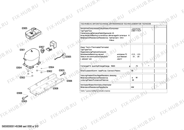 Схема №3 KGV36V63IE с изображением Дверь для холодильной камеры Bosch 00246920