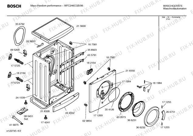 Схема №3 WFC246CGB MAXX freedom performance с изображением Ручка для стиралки Bosch 00494130