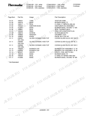 Схема №3 CD365US с изображением Труба для электропечи Bosch 00367512