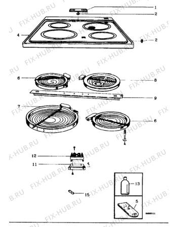 Взрыв-схема посудомоечной машины Electrolux CF6440 - Схема узла H10 Hob