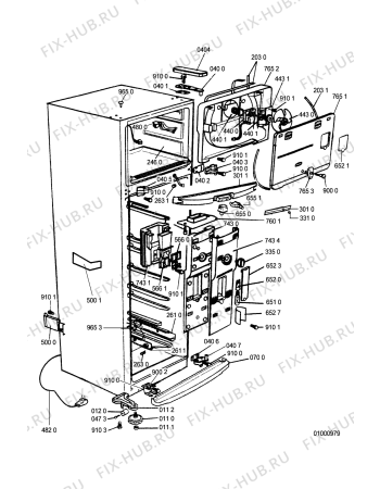 Схема №2 RBF 37/I с изображением Дверца для холодильной камеры Whirlpool 481244268968