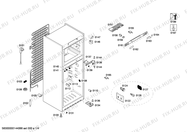 Схема №3 KD32NA73 с изображением Дверь морозильной камеры для холодильника Siemens 00683607