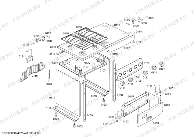Схема №5 HSF14K23ED PKL I BCO GE BIV с изображением Емкость для электропечи Bosch 00436852