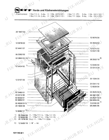 Схема №7 195304831 1394.11S с изображением Нагревательный элемент для электропечи Bosch 00125672