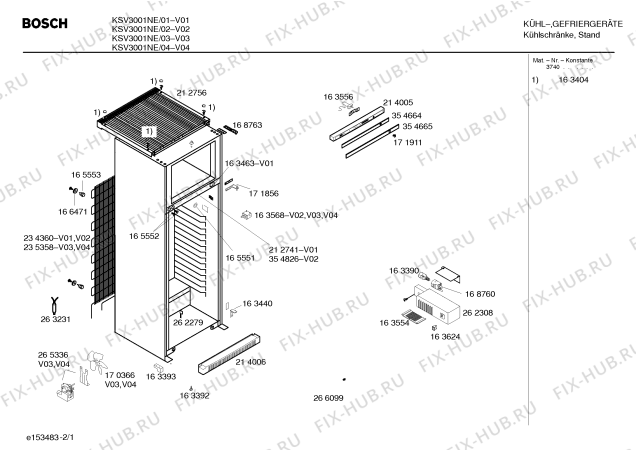 Схема №3 KSG3200IE с изображением Траверса для холодильника Bosch 00163508