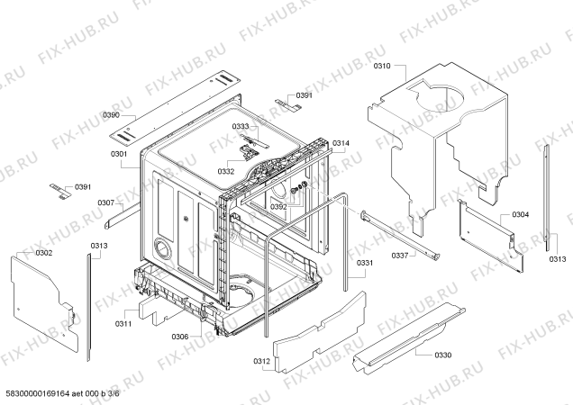 Схема №6 SMI50L05EX SilencePlus с изображением Панель управления для посудомоечной машины Bosch 00743513