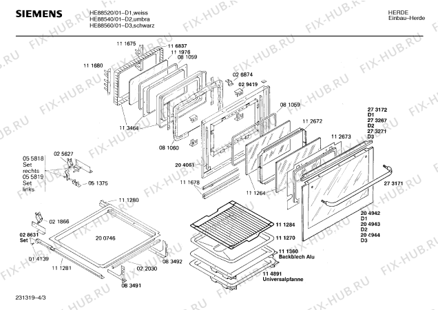 Схема №4 HE88661 с изображением Планка для плиты (духовки) Siemens 00273270