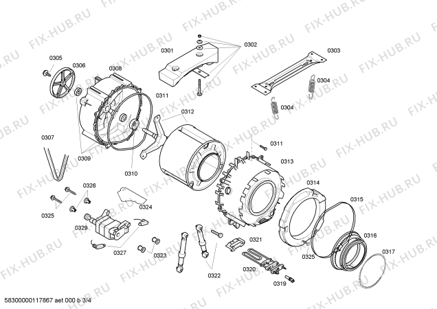 Схема №4 WM10E410TR с изображением Силовой модуль для стиралки Siemens 00640878