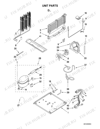 Схема №5 5VET2WPKLQ с изображением Обшивка для холодильной камеры Whirlpool 482000006984
