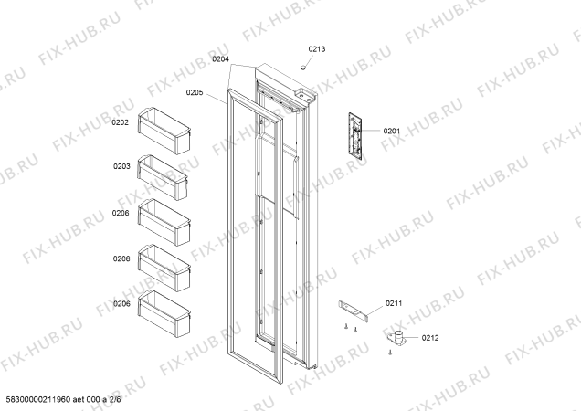 Схема №3 KAN92V02TI с изображением Поднос для холодильника Bosch 00798786