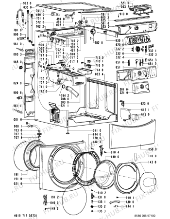 Схема №1 AKP 703 WT/GT с изображением Декоративная панель для стиралки Whirlpool 481245212264