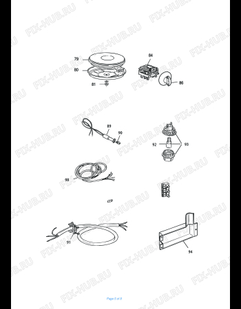 Взрыв-схема плиты (духовки) DELONGHI HEK 8542 S - Схема узла 5