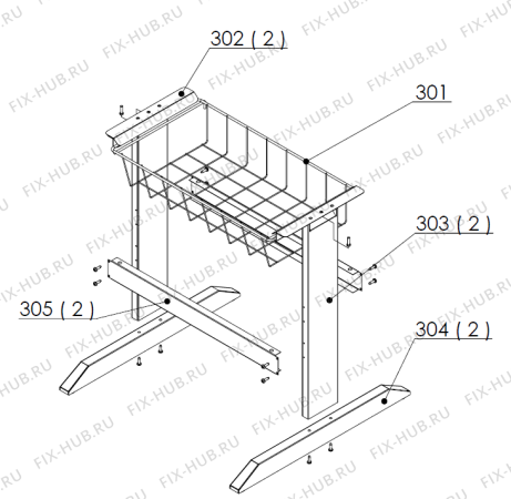 Взрыв-схема гладильного катка Upo Cold iron A70001001 FI NO SE DK   -White (335295, A70001001) - Схема узла 03