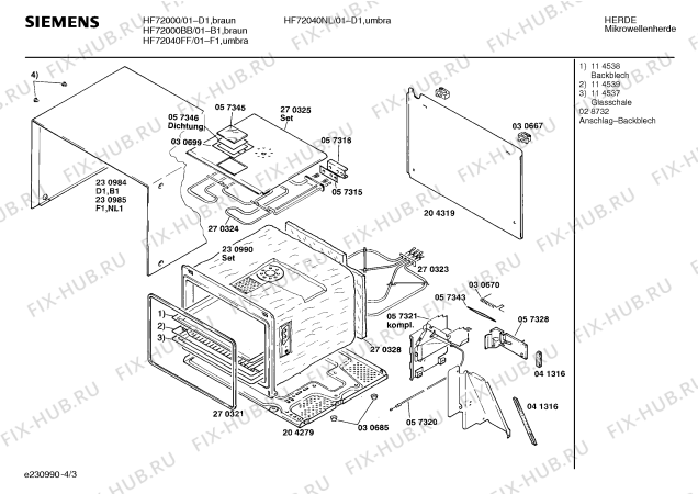 Схема №3 H6850W0 JOKER 755 с изображением Передняя панель для микроволновки Bosch 00087094