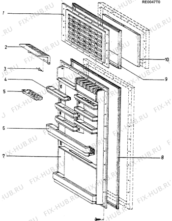 Взрыв-схема холодильника Whirlpool FRT4000PLBYPHIL (F014285) - Схема узла