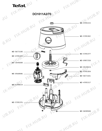 Взрыв-схема кухонного комбайна Tefal DO1011A2/70 - Схема узла JP002647.9P2