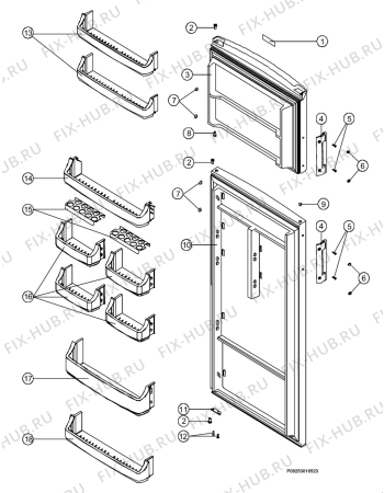 Взрыв-схема холодильника Zanussi ZD33/11FX - Схема узла Section 3