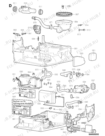 Схема №6 GS 6719/1 IN с изображением Запчасть для посудомойки Whirlpool 480140100579