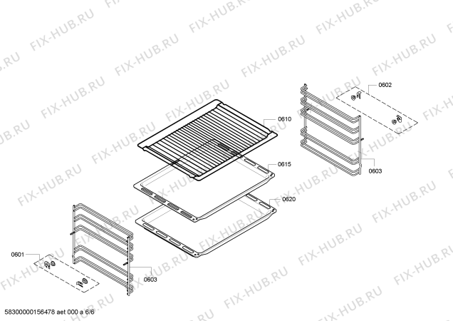 Схема №6 HBL78B750 с изображением Модуль управления, запрограммированный для плиты (духовки) Bosch 00672617