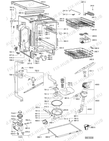 Схема №2 ADP 4556/7 WH с изображением Обшивка для электропосудомоечной машины Whirlpool 481245373543