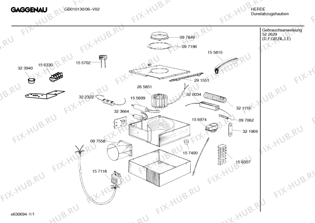 Схема №1 GB010130 с изображением Мотор вентилятора для вытяжки Bosch 00265851