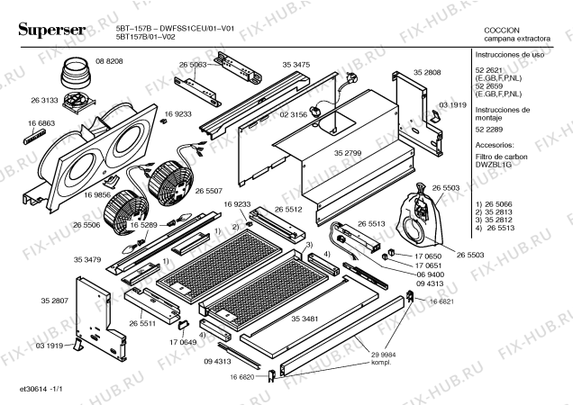 Схема №1 DWFBL1EEU 3BT733N с изображением Ручка управления духовкой для электровытяжки Bosch 00166863