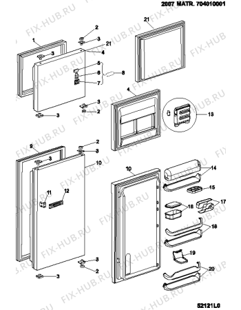 Взрыв-схема холодильника Ariston BD2930V (F045658) - Схема узла