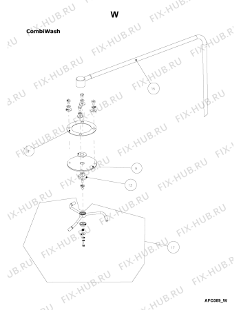 Схема №22 AFO 389 с изображением Запчасть для комплектующей Whirlpool 483286011742