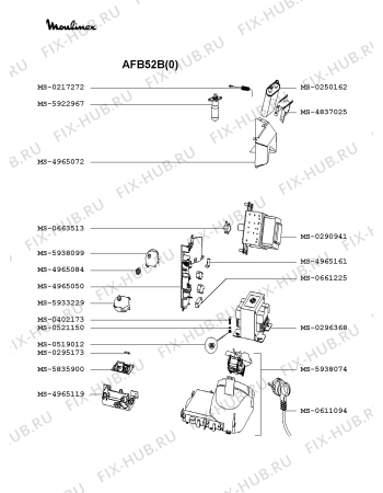 Взрыв-схема микроволновой печи Moulinex AFB52B(0) - Схема узла HP002017.7P3