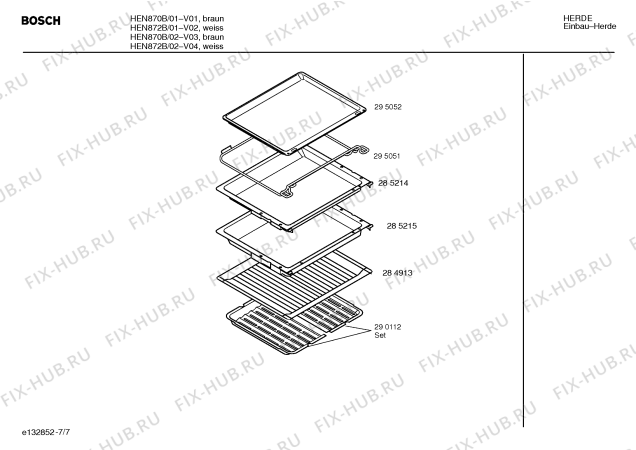 Схема №5 HEN870B с изображением Панель управления для плиты (духовки) Bosch 00295364