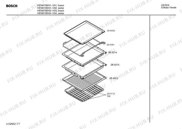 Взрыв-схема плиты (духовки) Bosch HEN872B - Схема узла 07