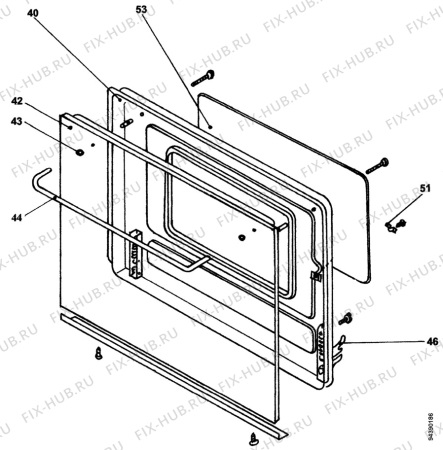 Взрыв-схема плиты (духовки) Friac BUT9003 - Схема узла Section 4