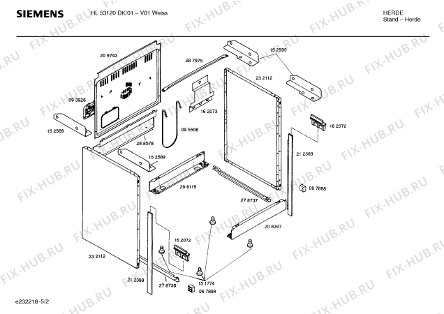 Схема №4 HL53421DK с изображением Инструкция по эксплуатации для духового шкафа Siemens 00519239