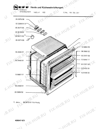 Взрыв-схема плиты (духовки) Neff 195304257 1480.41NCS - Схема узла 03