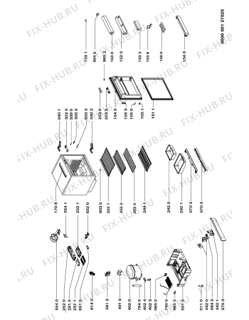 Схема №1 5303 N с изображением Полка для холодильной камеры Whirlpool 481241878937
