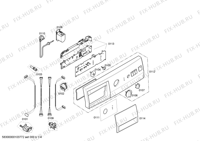 Схема №2 WM55650DN SIWAMAT XL 556 с изображением Панель управления для стиралки Siemens 00361393