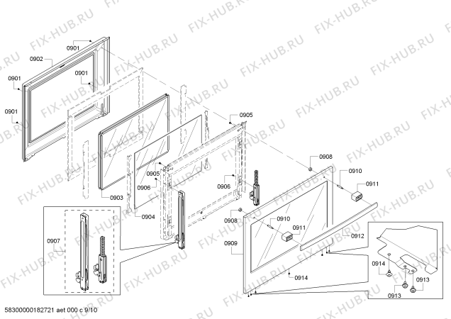 Схема №8 HGIP054UC Bosch с изображением Цоколь для плиты (духовки) Bosch 11004713