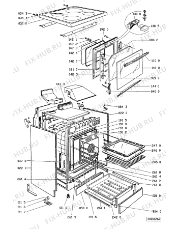 Схема №1 SMZK 4650 D/WH с изображением Втулка для плиты (духовки) Whirlpool 481944239471