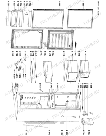 Схема №1 E IB 15050 A1 D.UK с изображением Дверца для холодильника Whirlpool 481010606564