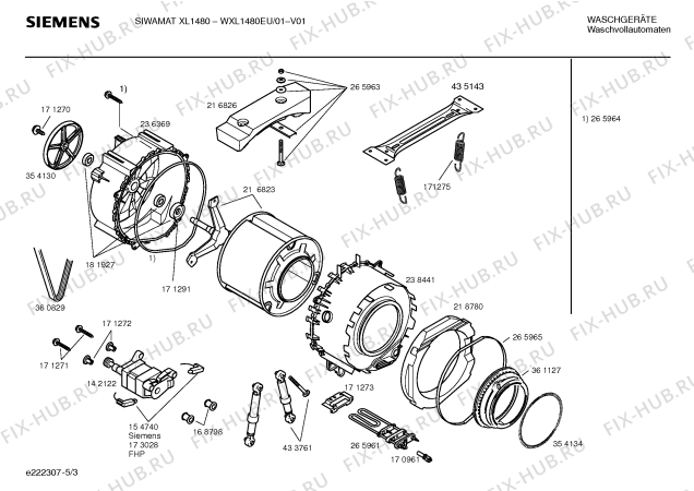 Схема №4 WXL1480EU SIWAMAT XL 1480 с изображением Ручка для стиралки Siemens 00491106